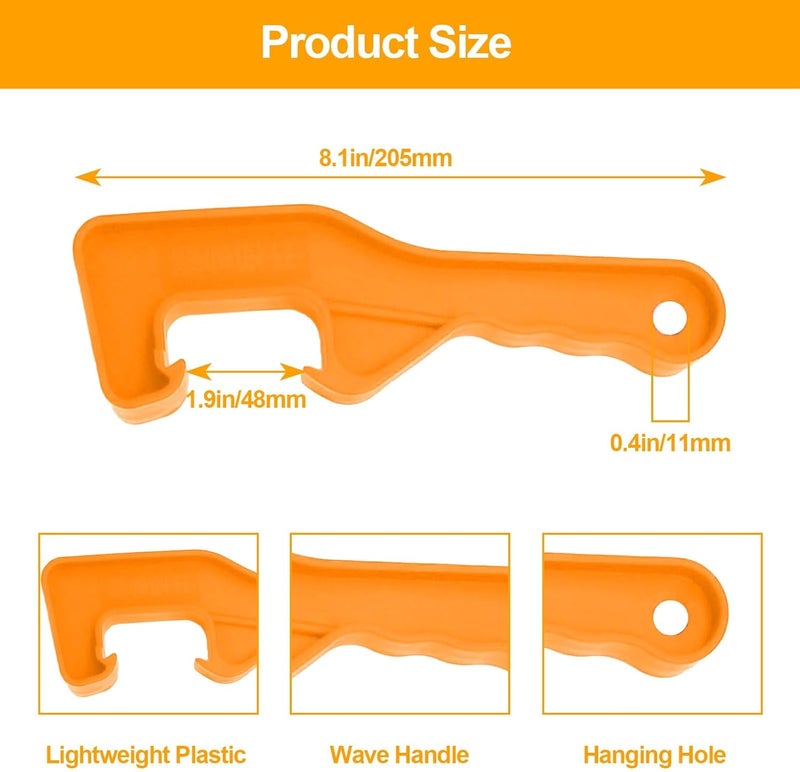 smrtcol Plastic Bucket Lid Opener with Non-Slip,Grip Bucket Lid Opener Tool Professional Lifter/Remover Wrench for Home, Office & Industrial Use,Safely Open Paint, Chemical & Food Storage Containers - Image 2